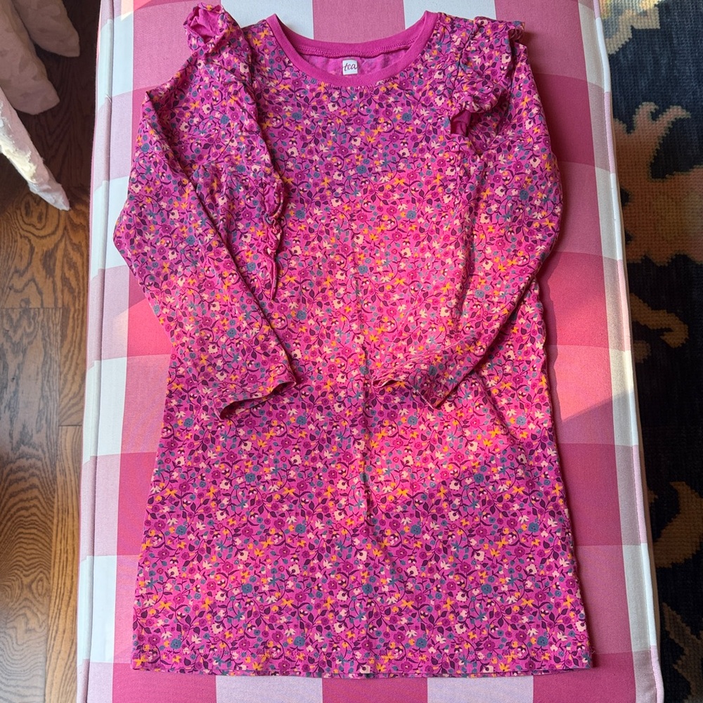 Floral Pink Long Sleeve Dress